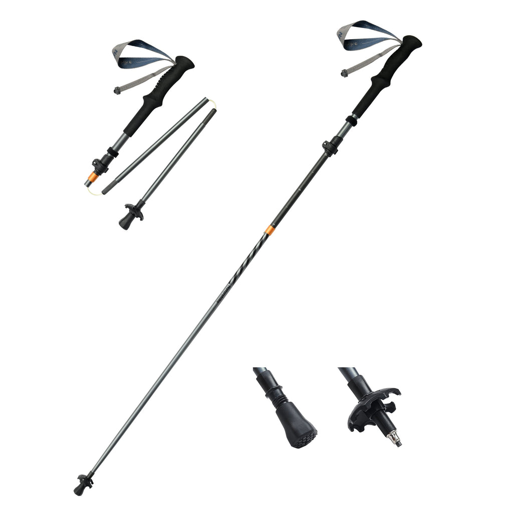 Naturehike Gale Terk UL Z-Fold Trekking Poles — Pair, Carbon/Aluminium, Folds to 35 cm, 189 g a Pole