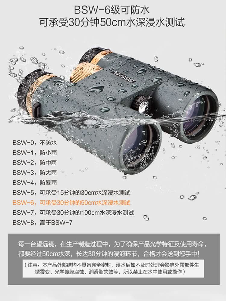 Bosma Tiger-II Binoculars — 8×42 / 10×42 Roof Prism, BAK4, Fully Multi-Coated, Waterproof, 18 mm Eye Relief
