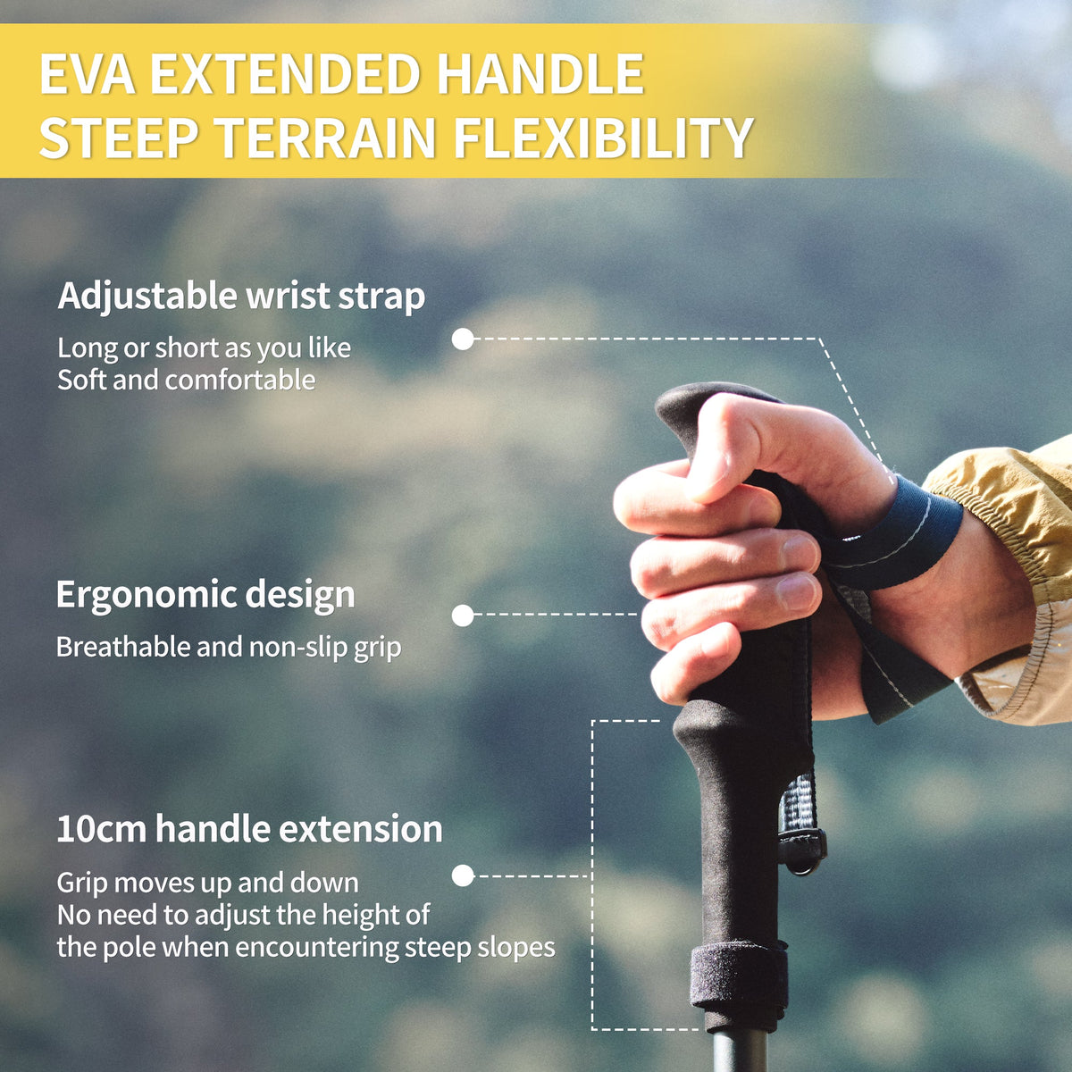Naturehike Gale Terk UL Z-Fold Trekking Poles — Pair, Carbon/Aluminium, Folds to 35 cm, 189 g a Pole