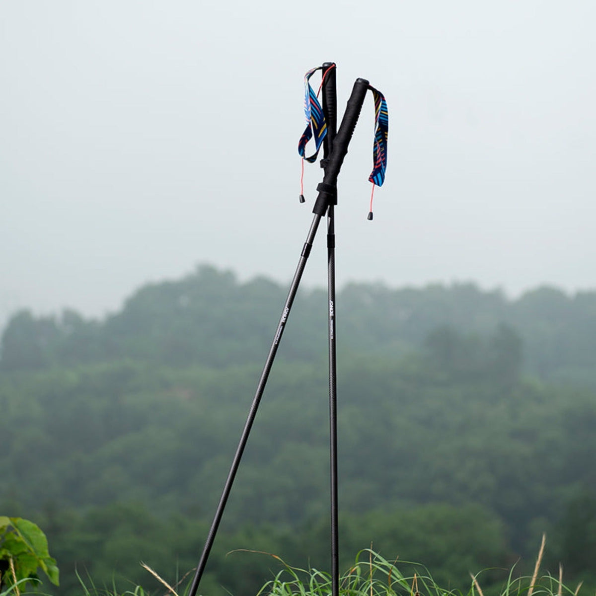 AONIJIE E4204 Carbon Z-Fold Trekking Poles — Pair, Fixed Length, Folds to About 30 cm, 131 g a Pole