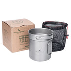 Boundless Voyage Ti2053C Titanium Pot and Pan Set — 1.1 L, Holds a 230 g Canister, 176 g