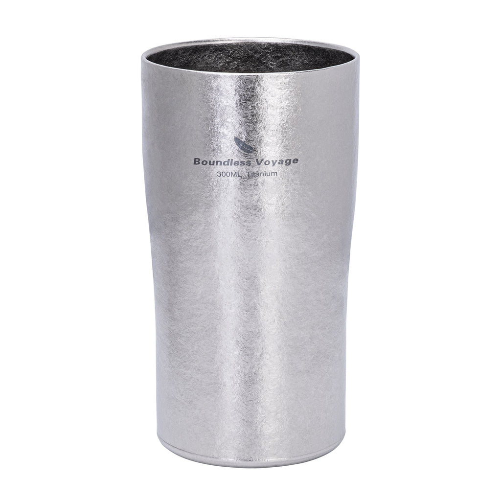 Boundless Voyage Ti3246D Double-Wall Titanium Cup — 300 ml, 87 g, Crystallised Finish