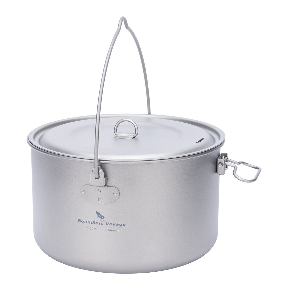 Boundless Voyage Titanium Hanging Pot — 1.95 L or 2.9 L, Bail Handle, Strainer Lid