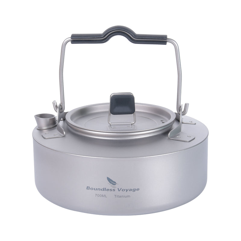 Boundless Voyage Ti3100D Titanium Kettle — 700 ml, 160 g, Folding Handle