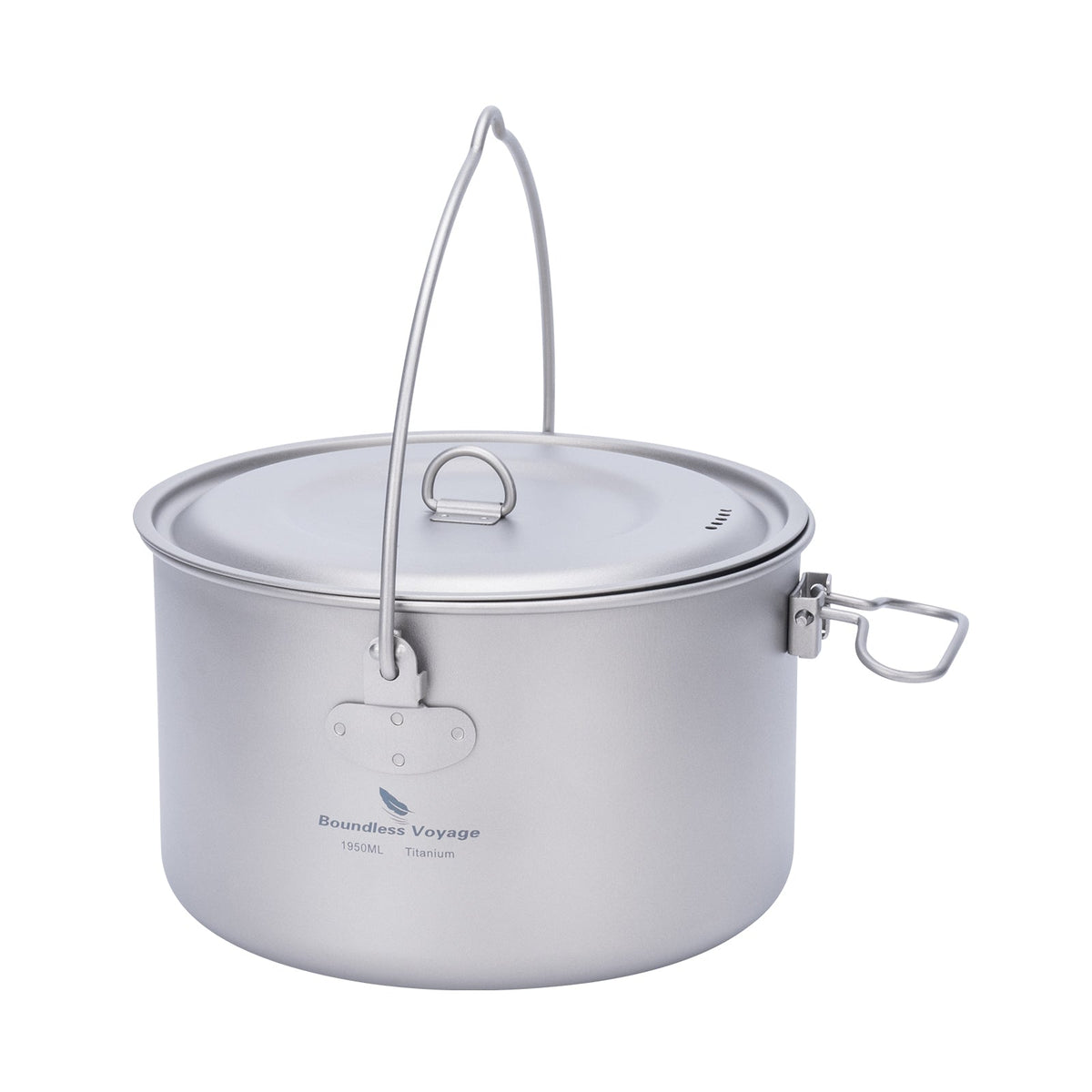 Boundless Voyage Titanium Hanging Pot — 1.95 L or 2.9 L, Bail Handle, Strainer Lid