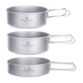 Boundless Voyage Ti2032C Titanium Cook Set — 3 Nesting Pieces, 500/600/700 ml, 245 g