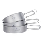 Boundless Voyage Ti2032C Titanium Cook Set — 3 Nesting Pieces, 500/600/700 ml, 245 g