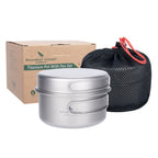 Boundless Voyage Ti2042C Titanium Pot and Pan Set — 1 L Pot, 500 ml Pan, 179 g