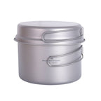 Boundless Voyage Ti2110C Titanium Pot and Pan Set — 1.2 L Pot, 500 ml Pan, Fits a 230 g Canister