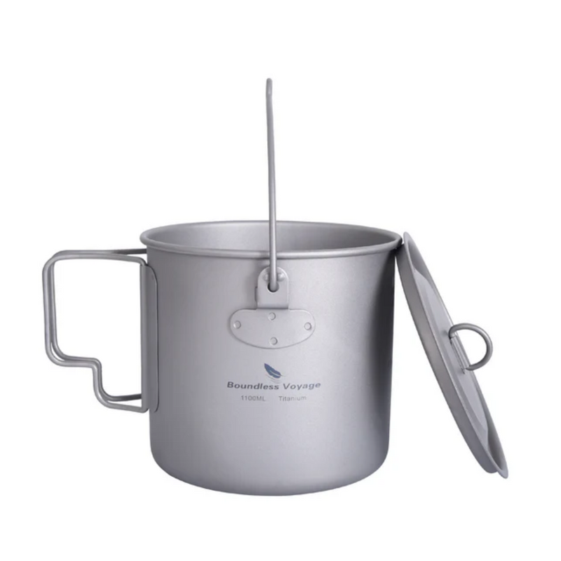 Boundless Voyage 1100 ml Titanium Hanging Pot — Bail Handle, Inset Lid, 160 g