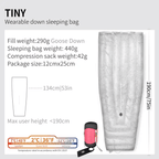 Aegismax Wind Hard Tiny — Wearable 800FP Goose Down Sleeping Bag / Quilt, Rated 2°C, 700 g