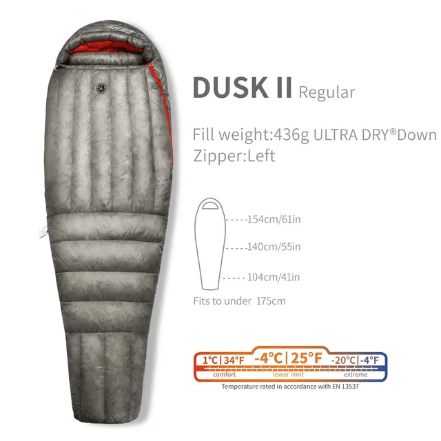 Aegismax Wind Hard Dusk Sleeping Bag — 7D Shell, 800FP Ultra-Dry Down, Crisscross Baffles