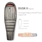 Aegismax Wind Hard Dusk Sleeping Bag — 7D Shell, 800FP Ultra-Dry Down, Crisscross Baffles