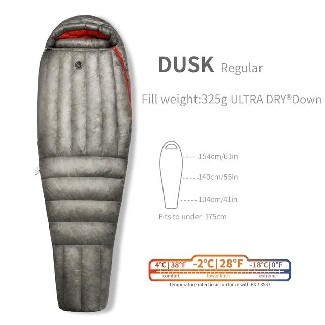 Aegismax Wind Hard Dusk Sleeping Bag — 7D Shell, 800FP Ultra-Dry Down, Crisscross Baffles