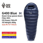 Black Ice G400 Down Sleeping Bag — 800FP Goose, 400 g Fill, Comfort 10°C