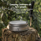 Boundless Voyage Ti2032C Titanium Cook Set — 3 Nesting Pieces, 500/600/700 ml, 245 g