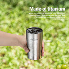 Boundless Voyage Ti3246D Double-Wall Titanium Cup — 300 ml, 87 g, Crystallised Finish