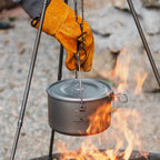 Boundless Voyage Titanium Hanging Pot — 1.95 L or 2.9 L, Bail Handle, Strainer Lid