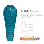 Aegismax Nano 2 Down Sleeping Bag — 800FP Goose, Rated 0°C, Ultralight Mummy