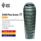 Black Ice E Series Envelope Goose Down Sleeping Bag — Opens Flat as a Quilt (E400 / E700 / E1000)