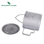 Boundless Voyage 1100 ml Titanium Hanging Pot — Bail Handle, Inset Lid, 160 g