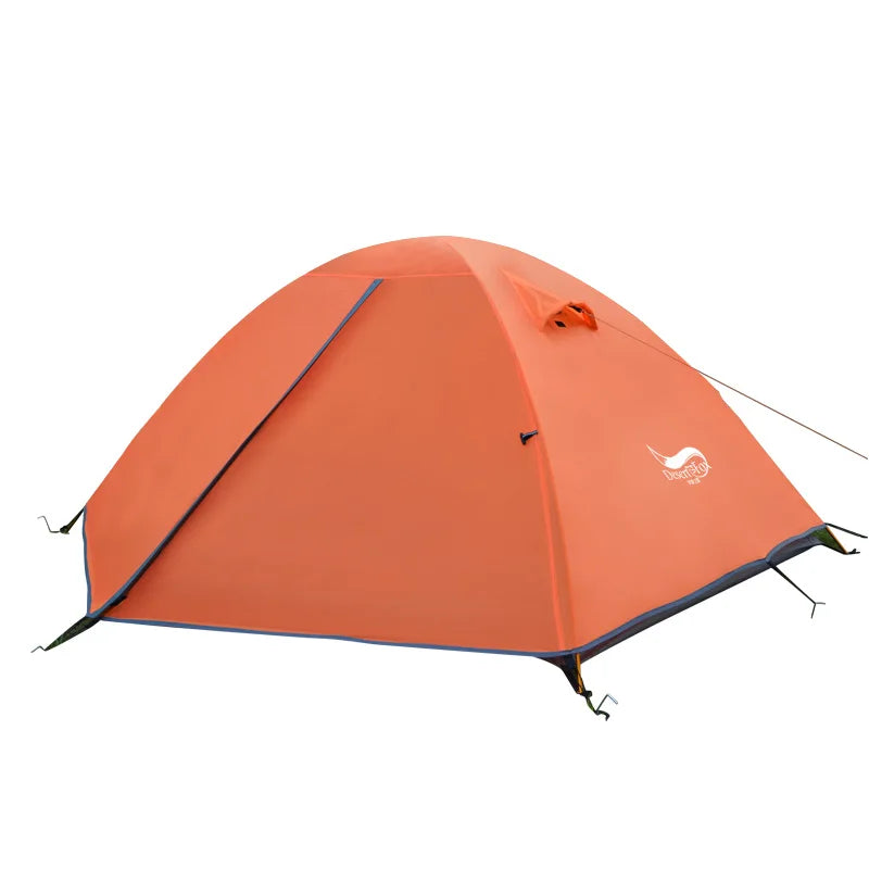 2 Person Backpacking Tent — Aluminium Poles, Double Wall, 1.85 kg, Packs 50 × 13 cm