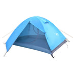 2 Person Backpacking Tent — Aluminium Poles, Double Wall, 1.85 kg, Packs 50 × 13 cm