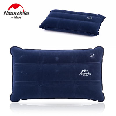 Naturehike Inflatable Camp Pillow — 44 × 27 cm, 85 g, Flocked Non-Slip