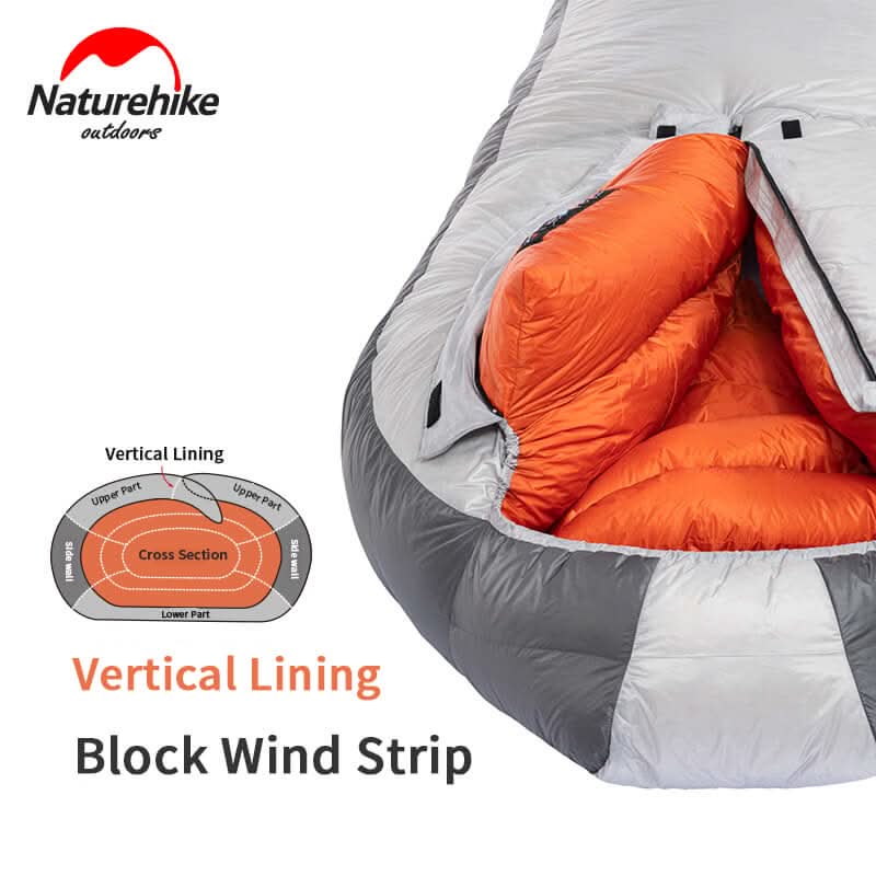 Naturehike Arctic Alpine Down Sleeping Bag — 850FP Goose, 1,000 g / 1,300 g Fill, Comfort −17 / −23°C