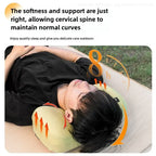 Memory Foam Camp Pillow — Contoured Neck Support, 43 × 19 cm, Washable Cover
