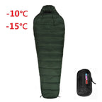 Extreme Cold Duck Down Mummy Bag — 1,500 or 2,000 g of 90% Duck Down, for Deep Winter