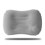 Inflatable Camp Pillow — Soft Flocked Top, Folds Into a Pocket-Size Pouch