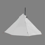 1 Person Pyramid Hot Tent — Stove Jack, Two Doors, 210T Silver-Coated Fly, Aluminium Pole