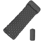 Inflatable Sleeping Pad With Pillow — Built-In Foot Pump, 190 × 60 cm, About 600 g