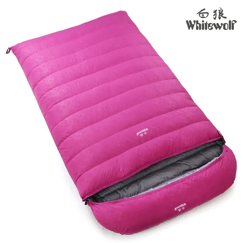 Double Goose Down Sleeping Bag — 2 Person, 220 × 130 cm, 1,800 or 2,000 g of Goose Down