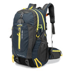 Hiking Backpack 40 L — Water-Repellent Nylon, Padded Back, Hip Belt, Pole and Sleeping Bag Straps