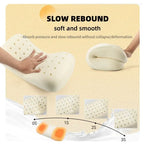 Memory Foam Camp Pillow — Contoured Neck Support, 43 × 19 cm, Washable Cover