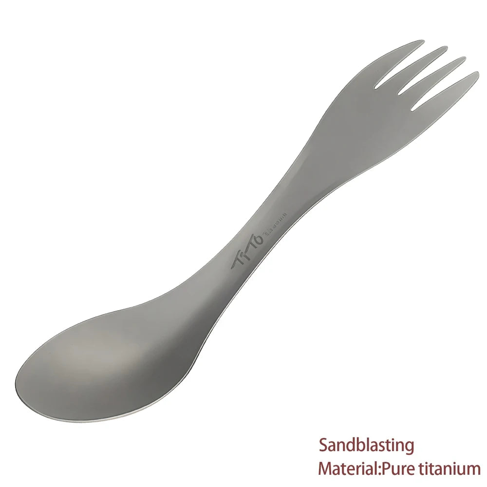 Titanium Spork — Spoon, Fork and Edge in One, Single or Multipack