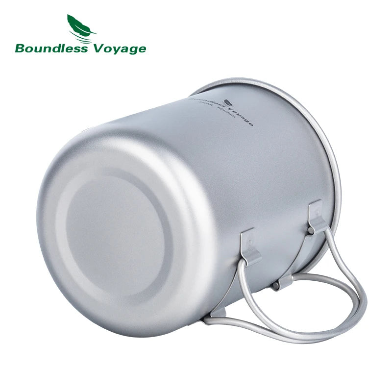Boundless Voyage Ti3024D Titanium Mug — 420 ml, 77 g, Folding Handle