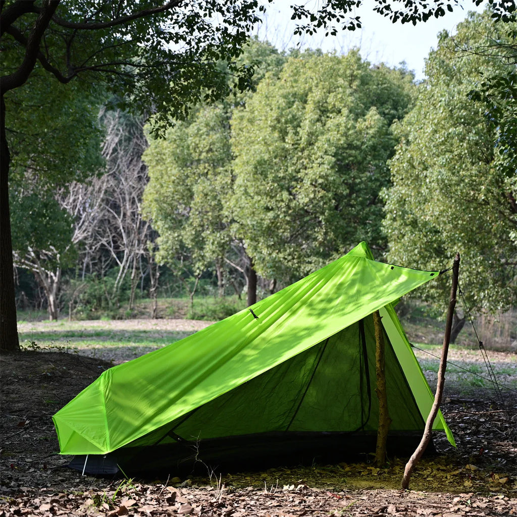 1 Person 15D Silnylon Trekking Pole Tent — About 610 g, Double Wall, Uses Your Poles