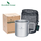 Boundless Voyage Ti3024D Titanium Mug — 420 ml, 77 g, Folding Handle