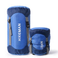 Sleeping Bag Compression Sack — 210T Nylon, Four Straps, S to XL