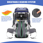 Hiking Backpack 60 L — Padded Hip Belt, Hydration Port, Rain Cover Included