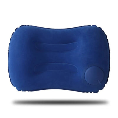 Inflatable Camp Pillow — Soft Flocked Top, Folds Into a Pocket-Size Pouch