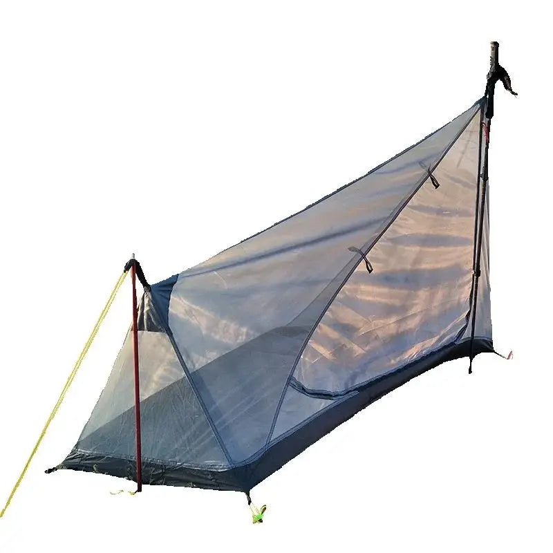 1 Person 15D Silnylon Trekking Pole Tent — About 610 g, Double Wall, Uses Your Poles