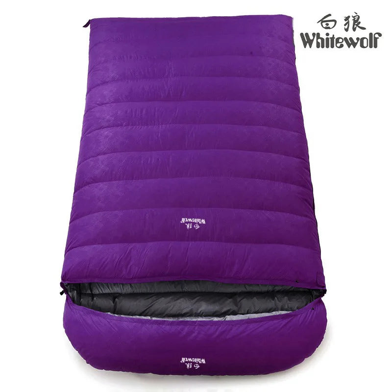 Double Goose Down Sleeping Bag — 2 Person, 220 × 130 cm, 1,800 or 2,000 g of Goose Down