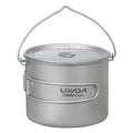 Titanium Pot With Lid — 750, 900 or 1,100 ml, 128 to 156 g, Folding Handles
