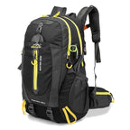 Hiking Backpack 40 L — Water-Repellent Nylon, Padded Back, Hip Belt, Pole and Sleeping Bag Straps