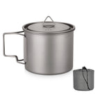 Titanium Mug With Lid — 300 to 750 ml, 75 to 121 g, Folding Handles