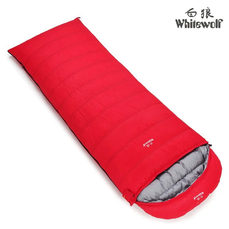 Winter Goose Down Envelope Bag — 600 to 1,000 g of 90% Goose Down, 210 × 80 cm, Opens Into a Quilt